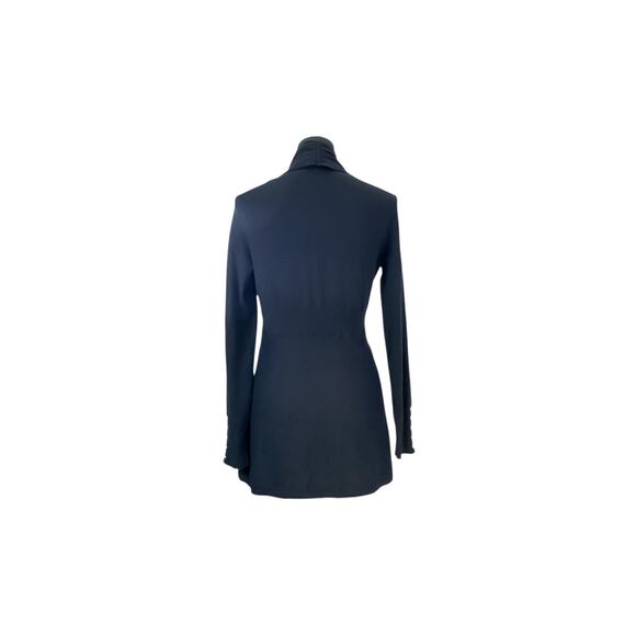 WHBM Black Open Front Cardigan - Size XS - Viscose Blend - Picture 6 of 9